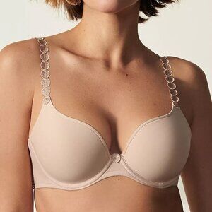 Marie Jo L'Aventure Tom Padded Heart-Shape Underwire Bra – Caffé Latte, Size 36D